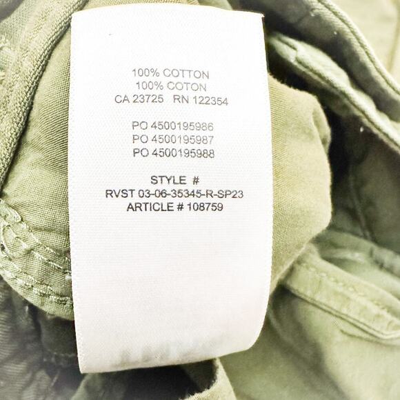 TNA Green Cargo Utility Straight Leg Denim Jeans RVST 03-06-35345-R-SP23 Size 2 - Picture 7 of 9